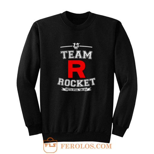 Team Rocket Gotta Steal Em All LADY FIT Pikachu Sun Moon Sweatshirt