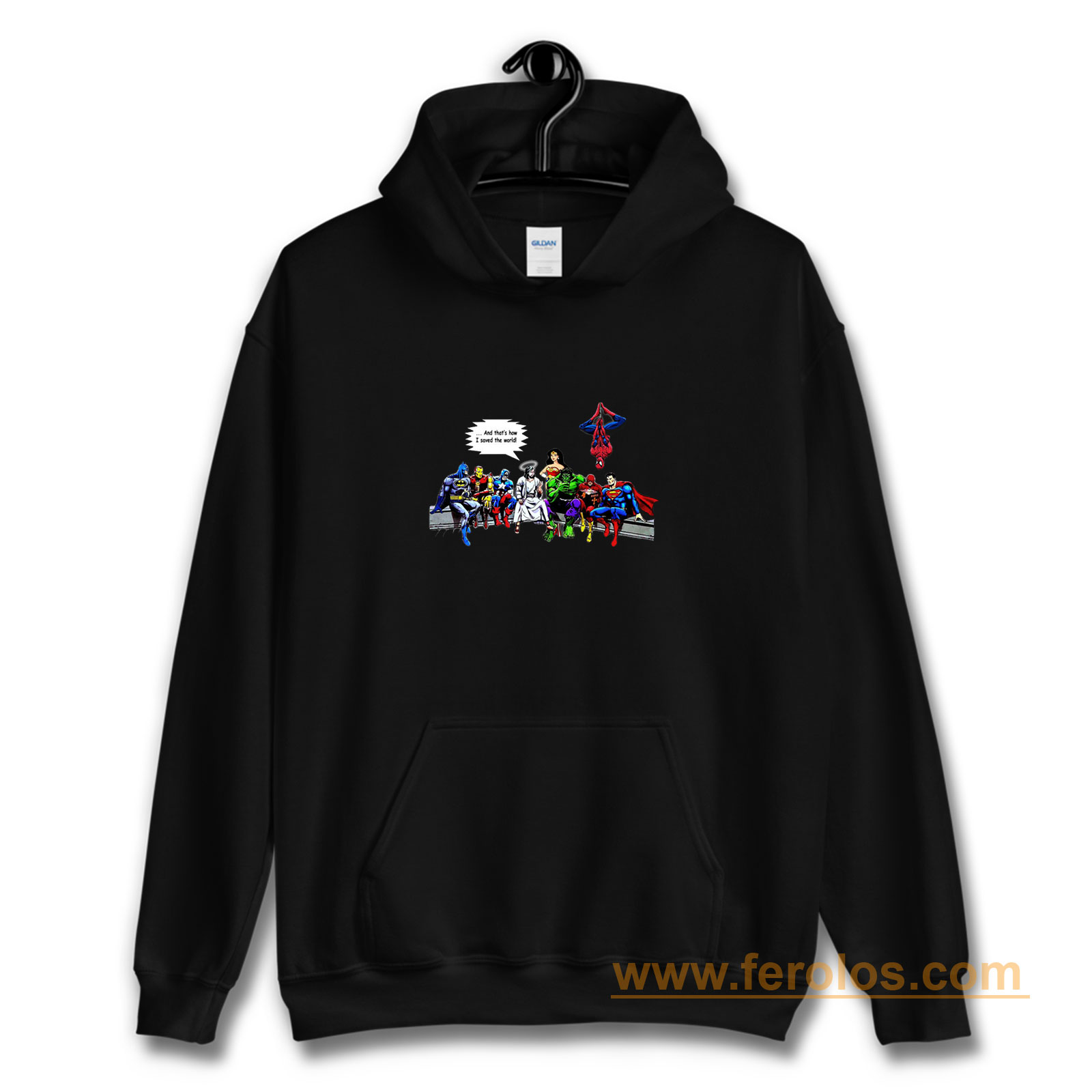 And That s How I Saved The World Jesus Avengers Superheroes Hoodie Ferolos