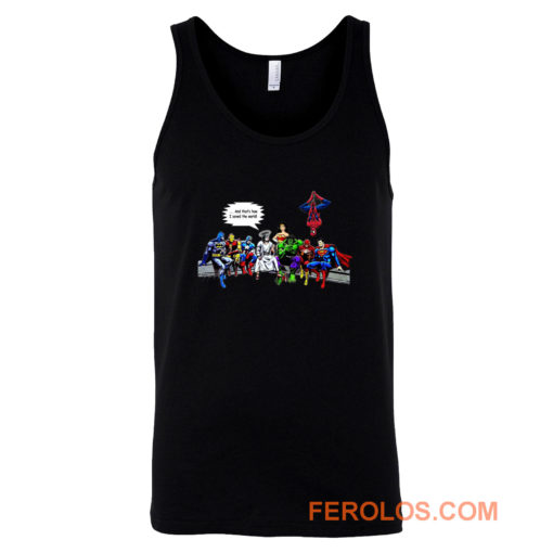 And Thats How I Saved The World Jesus Avengers Superheroes Tank Top