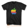 Apple Computer 80s Rainbow Logo T Shirt