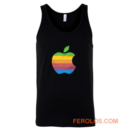 Apple Computer 80s Rainbow Logo Tank Top