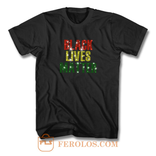 Black Lives Matter Rhinestone T Shirt