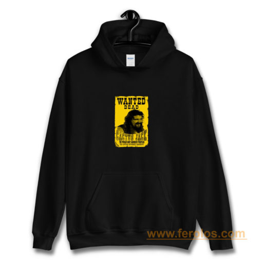 Cactus Jack Mick Foley Yellow Poster Wanted Dead Hoodie