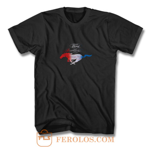 Classic Ford Mustang Usa Vintage Silver Car Logo Cars And Trucks T Shirt