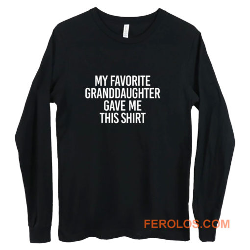 Fathers Day Present Gift From Grandchild Papa TShirt From Grandkids Long Sleeve
