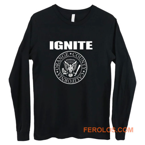 IGNITE PRESIDENT BLACK HARDCORE ORANGE COUNTY CALIFORNIA Long Sleeve