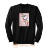 Japanese Art Birds on Peach Tree Blossom Japanese Woodblock Sweatshirt