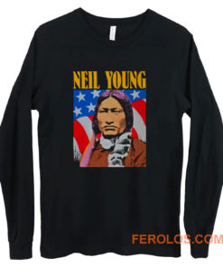 Neil Young Old Concert Tour Logo Music Legend Long Sleeve