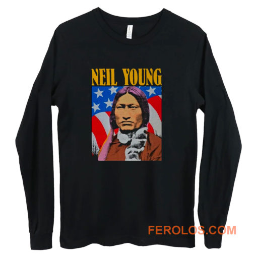 Neil Young Old Concert Tour Logo Music Legend Long Sleeve