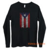 Puerto Rico Rican Beisbol Futbol Flag Long Sleeve