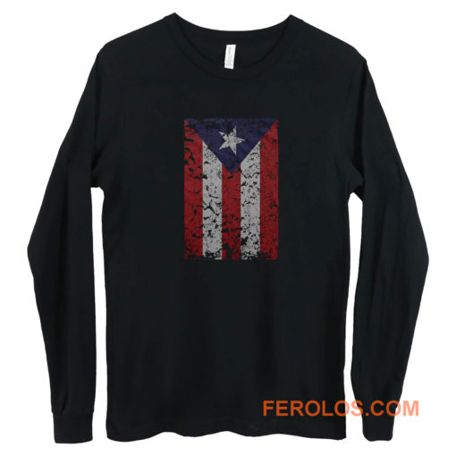 Puerto Rico Rican Beisbol Futbol Flag Long Sleeve