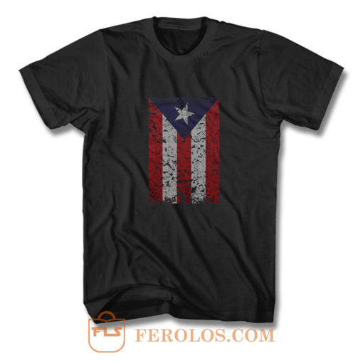 Puerto Rico Rican Beisbol Futbol Flag T Shirt