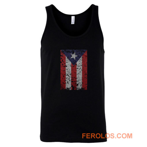 Puerto Rico Rican Beisbol Futbol Flag Tank Top