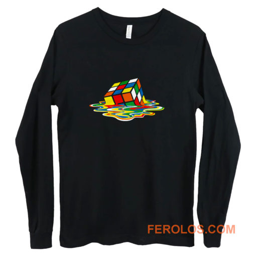 Rubicks Cube Melting Sheldon Coopers Long Sleeve