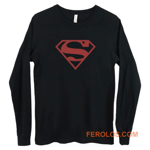 Superboy Superman Costume Red On Black Shield Dc Comics Long Sleeve