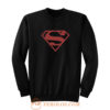 Superboy Superman Costume Red On Black Shield Dc Comics Sweatshirt