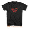 Superboy Superman Costume Red On Black Shield Dc Comics T Shirt