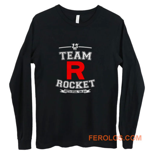 Team Rocket Gotta Steal Em All LADY FIT Pikachu Sun Moon Long Sleeve