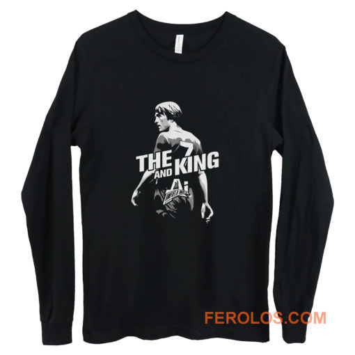 The King and AI White Text Long Sleeve