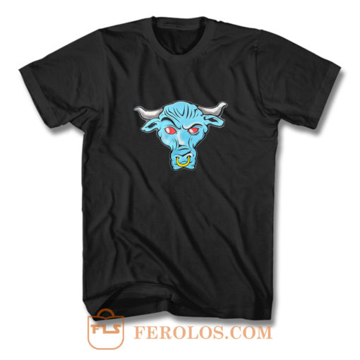 The Rock Blue Brahma Bull Logo T Shirt