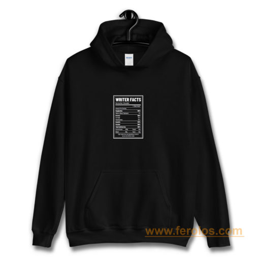 Writer Nutrition Facts Hoodie