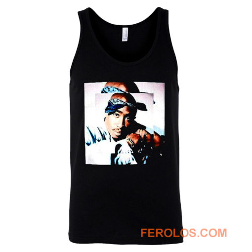 2pac Blues Tupac Portrait Tank Top