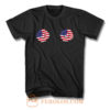 4th of July Sunflower Boobs USA flag T Shirt