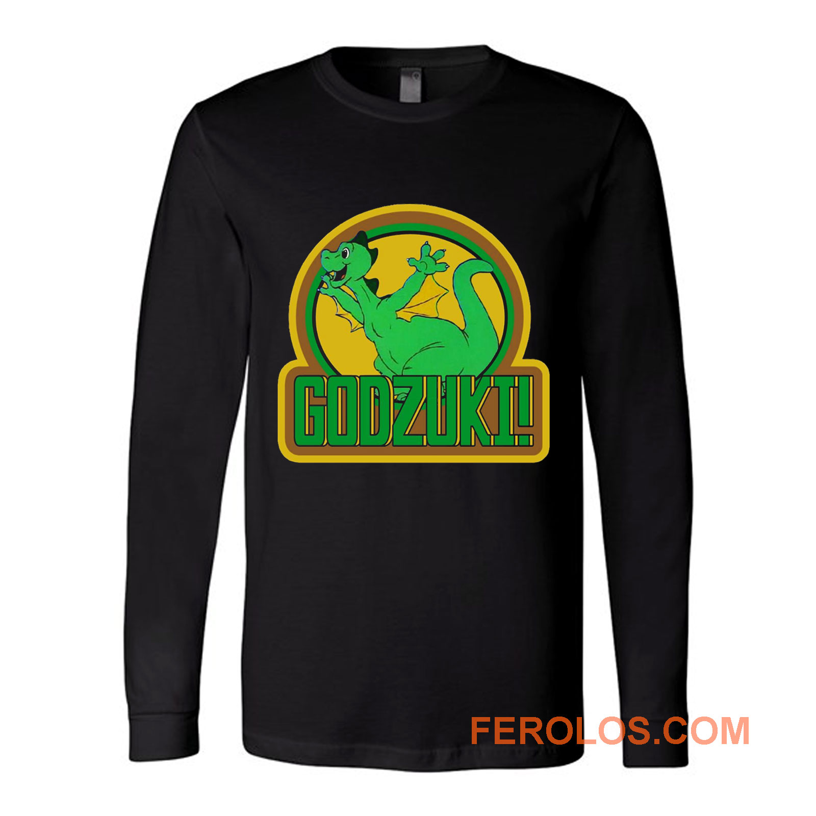 70's Cartoon Classic Godzilla Godzuki Long Sleeve 70's Cartoon Classic Godzilla Godzuki Long Sleeve