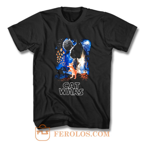 Adult Humor Cat Wars Parody Star Wars T Shirt