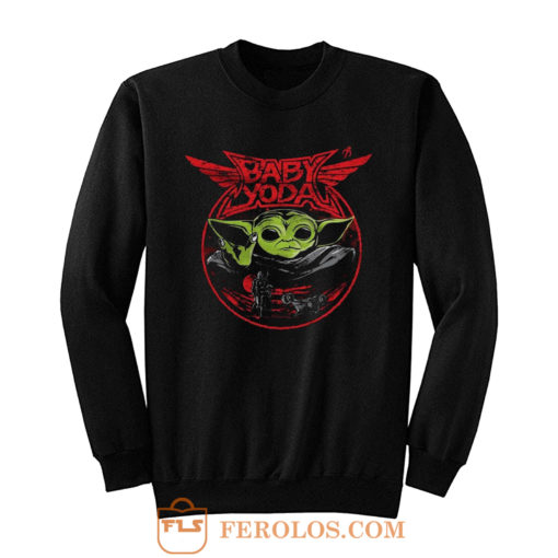 Baby Yoda Metal Heavy Metal Band Sweatshirt