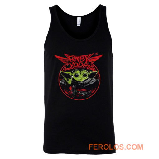 Baby Yoda Metal Heavy Metal Band Tank Top