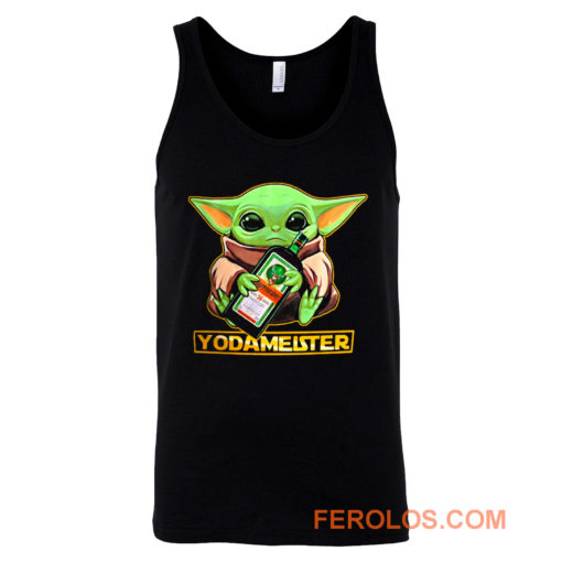 Baby Yodarmeister Mandalorian Jagermeister Funny Parody Tank Top