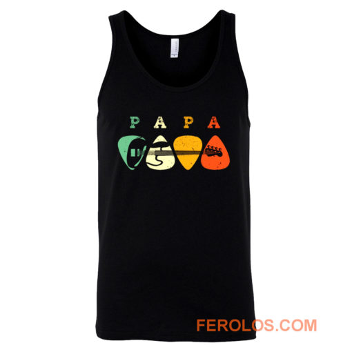 Bass Guitar Pick Shirt Papa Guitarist Tank Top