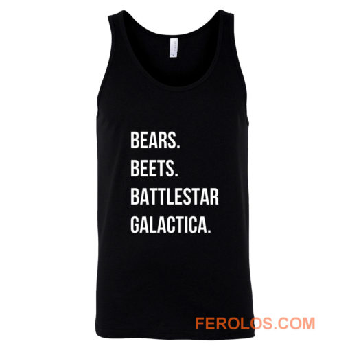 Bears Beets Battlestar Galactica Tank Top