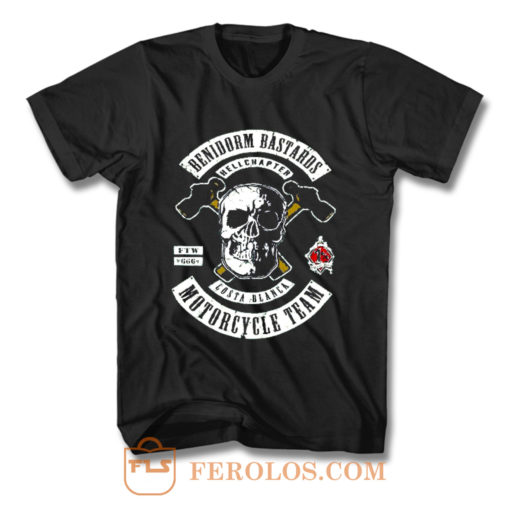 Benidorm Bastards HELLS ANGELS Motorcycle T Shirt