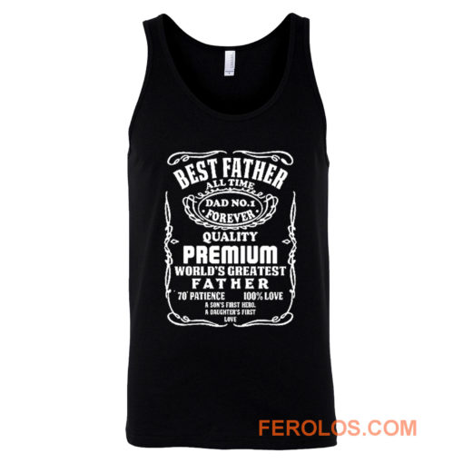 Best Father All Time Jack Daniel Parody Tank Top