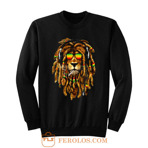 Bob Marley Smoking Joint Rasta One Love Lion Zion Sweatshirt