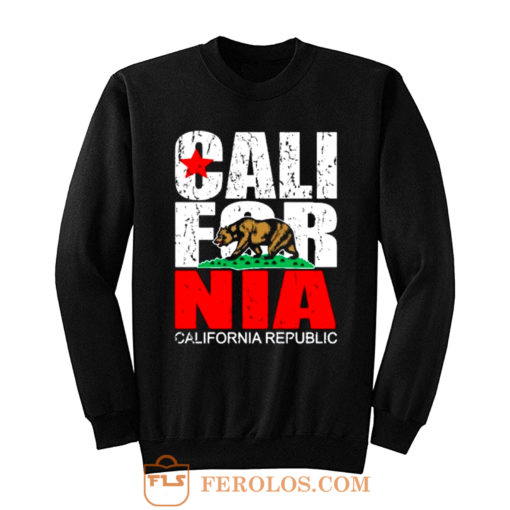 California Republic state Bear Flag Vintage Sweatshirt