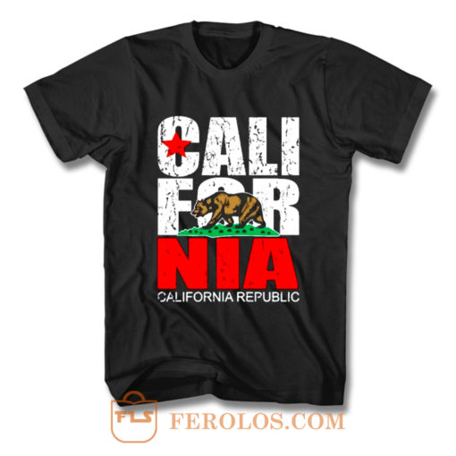 California Republic state Bear Flag Vintage T Shirt