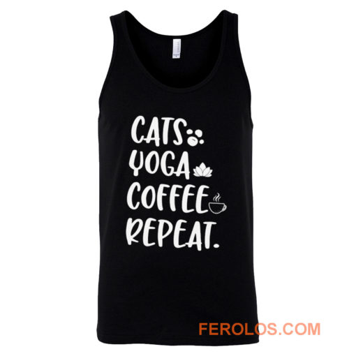 Cats Coffee Caffeine Yoga Tank Top