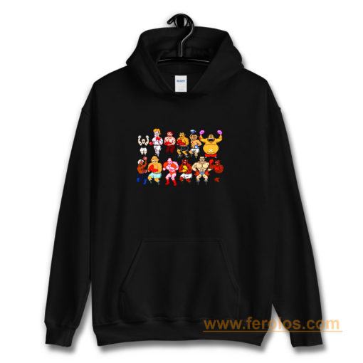 Classic Nes Nintendo 8bit Mike Tyson Punchout Characters Hoodie