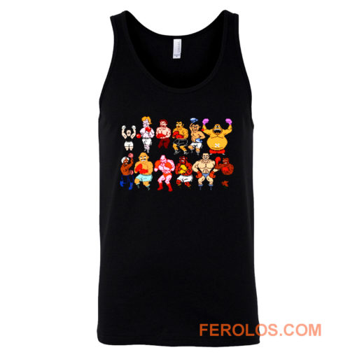 Classic Nes Nintendo 8bit Mike Tyson Punchout Characters Tank Top