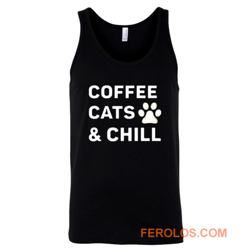 Coffee Cats And Chill Tank Top