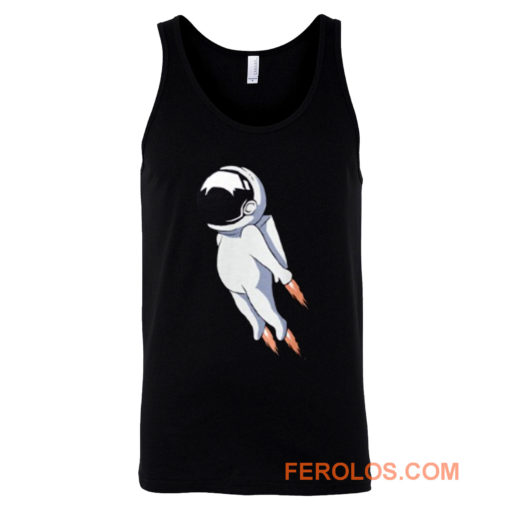 Cute astronaut flies using jet Tank Top