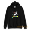 Deadpool Riding a Unicorn on a Rainbow Hoodie