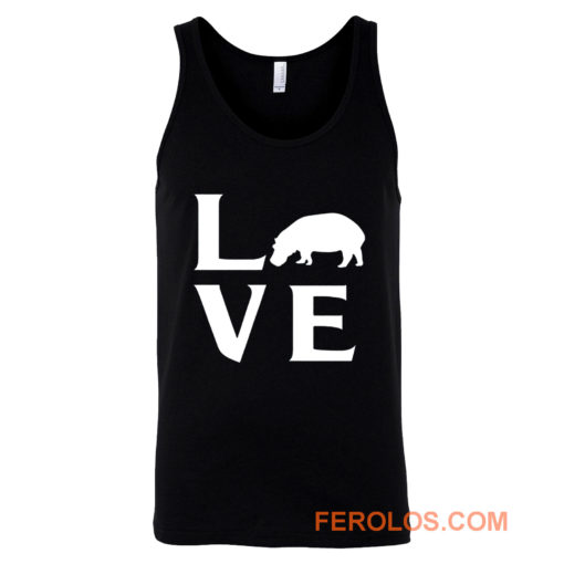 Extinction Animals Hippopotamus Love Tank Top