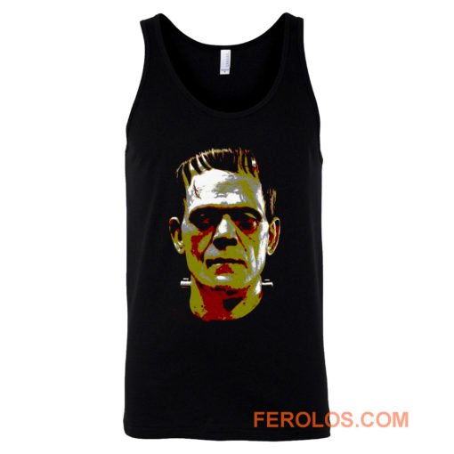 Frankenstein Face Halloween Horror Movie Tank Top