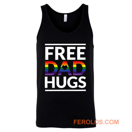 Free Dad Hugs LGBT Dad LGBT Awareness LGBT Pride Tank Top