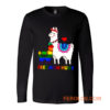 Free Mom Hugs Cute Llama LGBT Support Long Sleeve