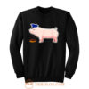 Funny Police Officer Pig Cop and Doughnut Sweatshirt